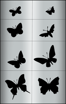 Assorted Butterflies stencil