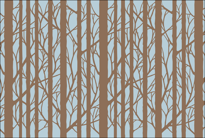 Forest Wall Stencil "Bare Trees"
