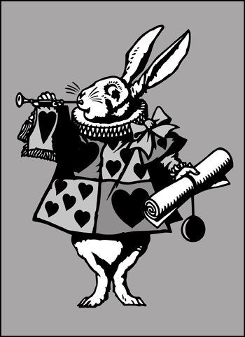 White Rabbit No.2 stencil - Animal and Bird