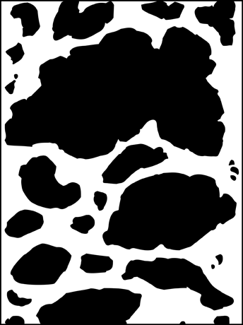 Cow Hide stencil - Animal and Bird