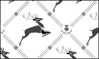 Red Deer Repeat stencil - Animal and Bird