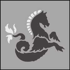 Animal and Bird | CS7 | Seahorse Solo stencil Seahorse Solo stencil - Animal and Bird