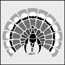 Animal and Bird | CS70 | Peacock Solo stencil Peacock Solo stencil - Animal and Bird