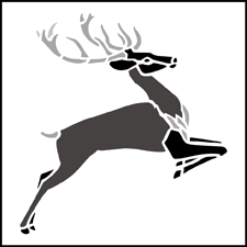 Red Deer Solo stencil - Animal and Bird