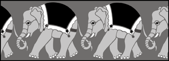 Baby Elephants stencil - Animal and Bird
