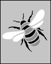 Bee stencil - Animal and Bird
