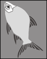 Fish stencil - Animal and Bird