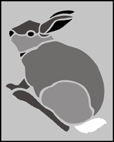 Rabbit stencil - Animal and Bird