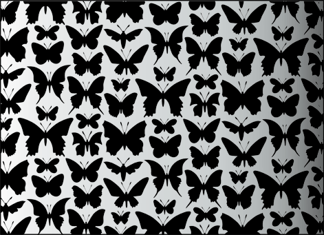 Small Butterfly Repeat stencil - Animal and Bird