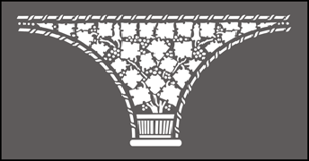 Vine Arch stencil - Architecture