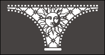 Click to see the actual Sun & Stars Arch stencil design.