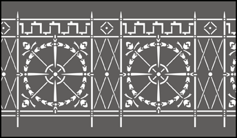 Railing No 2  stencil - Architecture