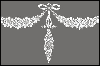 Rose Swag  stencil - Architecture