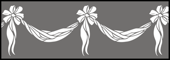Swag & Rosette  stencil - Architecture