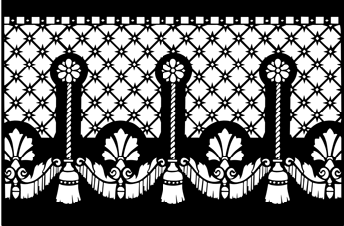 Rope & Tassels No 2  stencil - Architecture