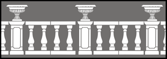Balustrade  stencil - Architecture