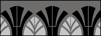 Border No 149 stencil - Art Deco