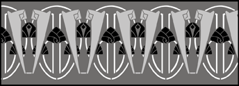 Border No 151 stencil - Art Deco