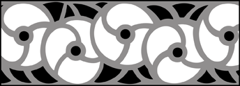 Border No 155 stencil - Art Deco