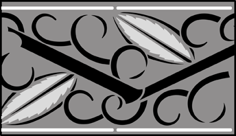 Border No 157 stencil - Art Deco