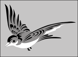 Bird stencil - Art Deco