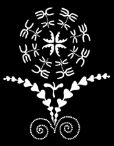 Moonflower stencil - Art Deco