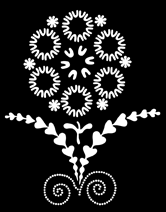Daisy stencil - Art Deco