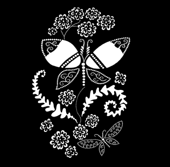 Click to see the actual Butterfly Motif stencil design.