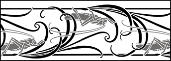 Border No 101 stencil - Art Nouveau