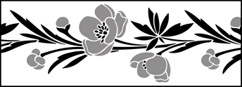 Border No 107 stencil - Art Nouveau