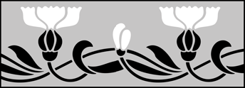 Border No 109 stencil - Art Nouveau