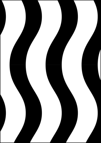 Waves stencil - Big and Bold