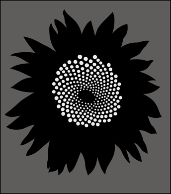Sunflower stencil - Big and Bold