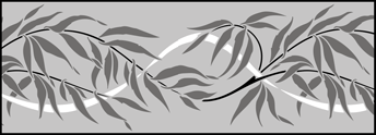 Budget | TR119 | Leaves & Ribbons stencil Leaves & Ribbons stencil - Budget