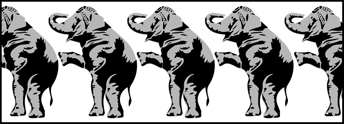 Elephants stencil - Budget