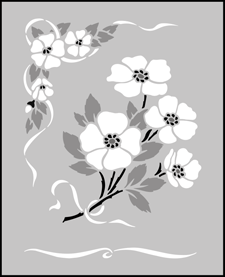 Budget | TP22 | Briar Rose stencil Briar Rose stencil - Budget