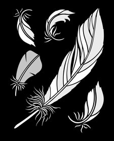 Budget | TP26 | Feathers stencil Feathers stencil - Budget