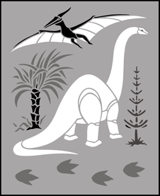 Budget | TP27 | Dinosaurs stencil Dinosaurs stencil - Budget