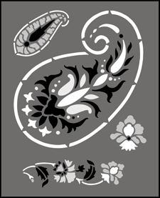 Budget | TP38 | Paisley stencil Paisley stencil - Budget
