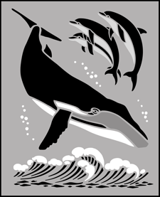 Budget | TP46 | Whales stencil Whales stencil - Budget