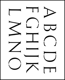 Budget | TP47 | Alphabet stencil Alphabet stencil - Budget
