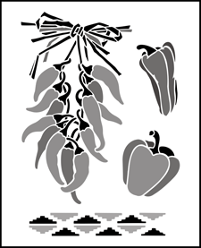 Budget | TP56 | Chilis stencil Chilis stencil - Budget