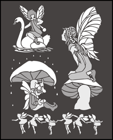 Budget | TP59 | Fairies stencil Fairies stencil - Budget