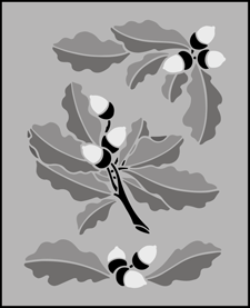Budget | TP61 | Acorns stencil Acorns stencil - Budget