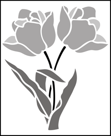 Budget | SS33 | Tulips stencil Tulips stencil - Budget