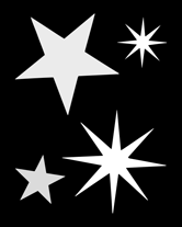 Stars  stencil - Budget