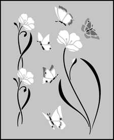Butterflies stencil - Childrens