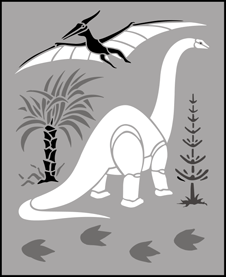 Dinosaurs stencil - Childrens