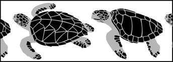 Turtles stencil - Childrens