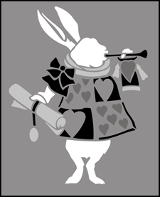 White Rabbit stencil - Childrens